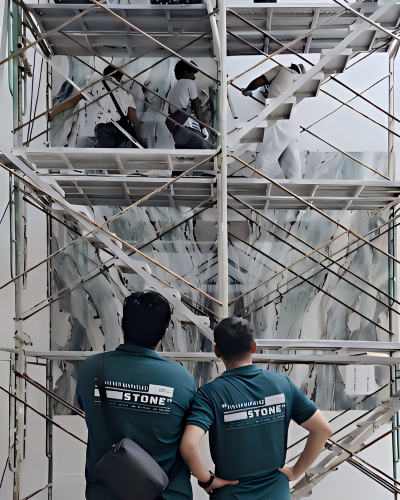 Stone installation site