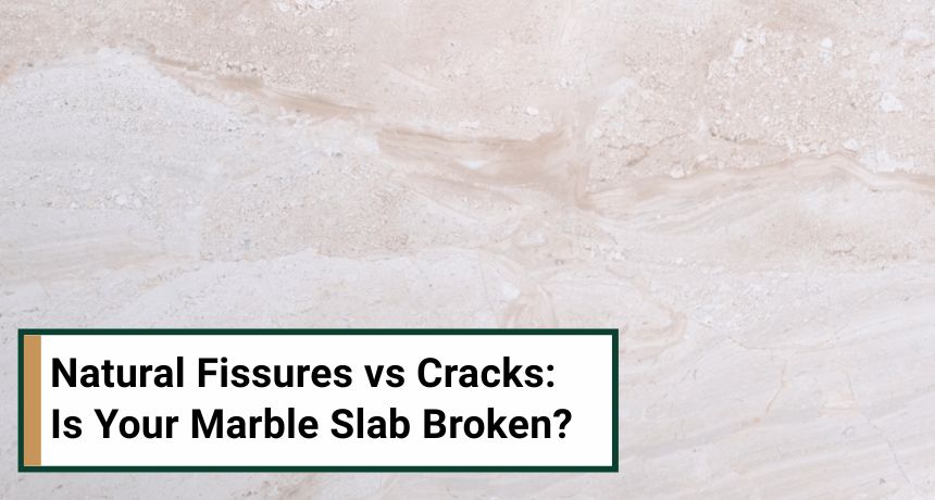 Beige marble slab surface